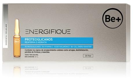 Be+ Energifique Ampoules de Protéoglycanes Raffermit et Hydrate Sans Huile, 30 unités x 2 ml