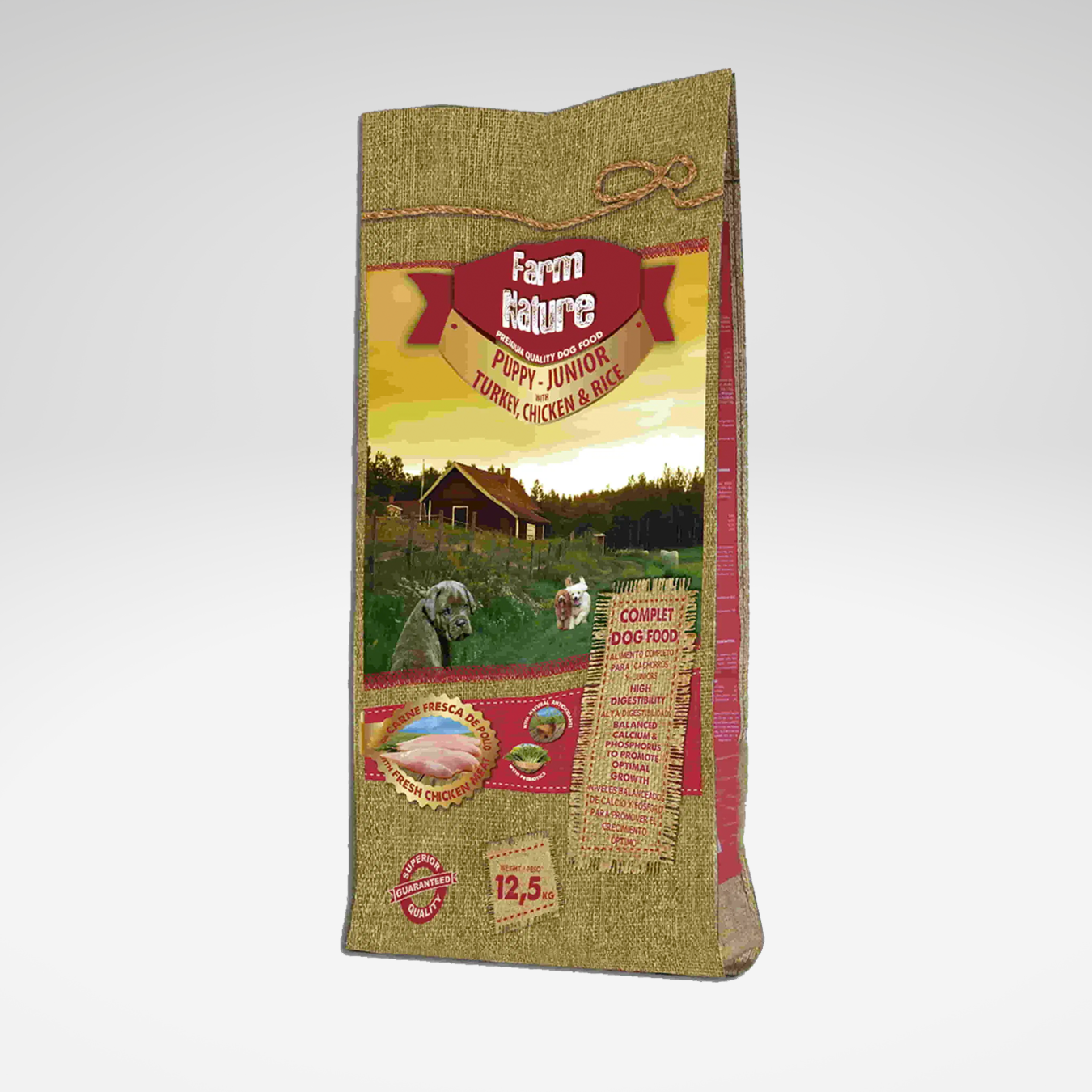 Recette pour chiots et jeunes chiens FN Dinde et Poulet avec Riz 2,5 kg