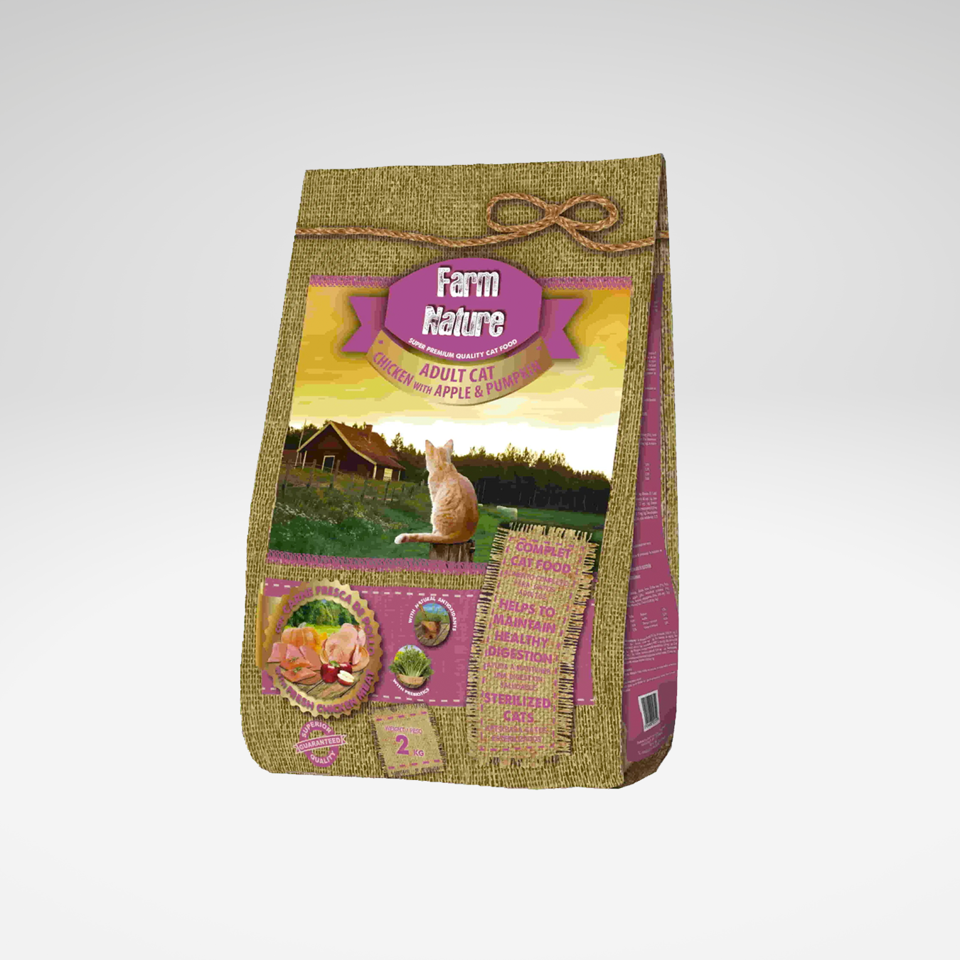 Recette pour chat adulte FN : poulet aux pommes et à la citrouille, 2 kg