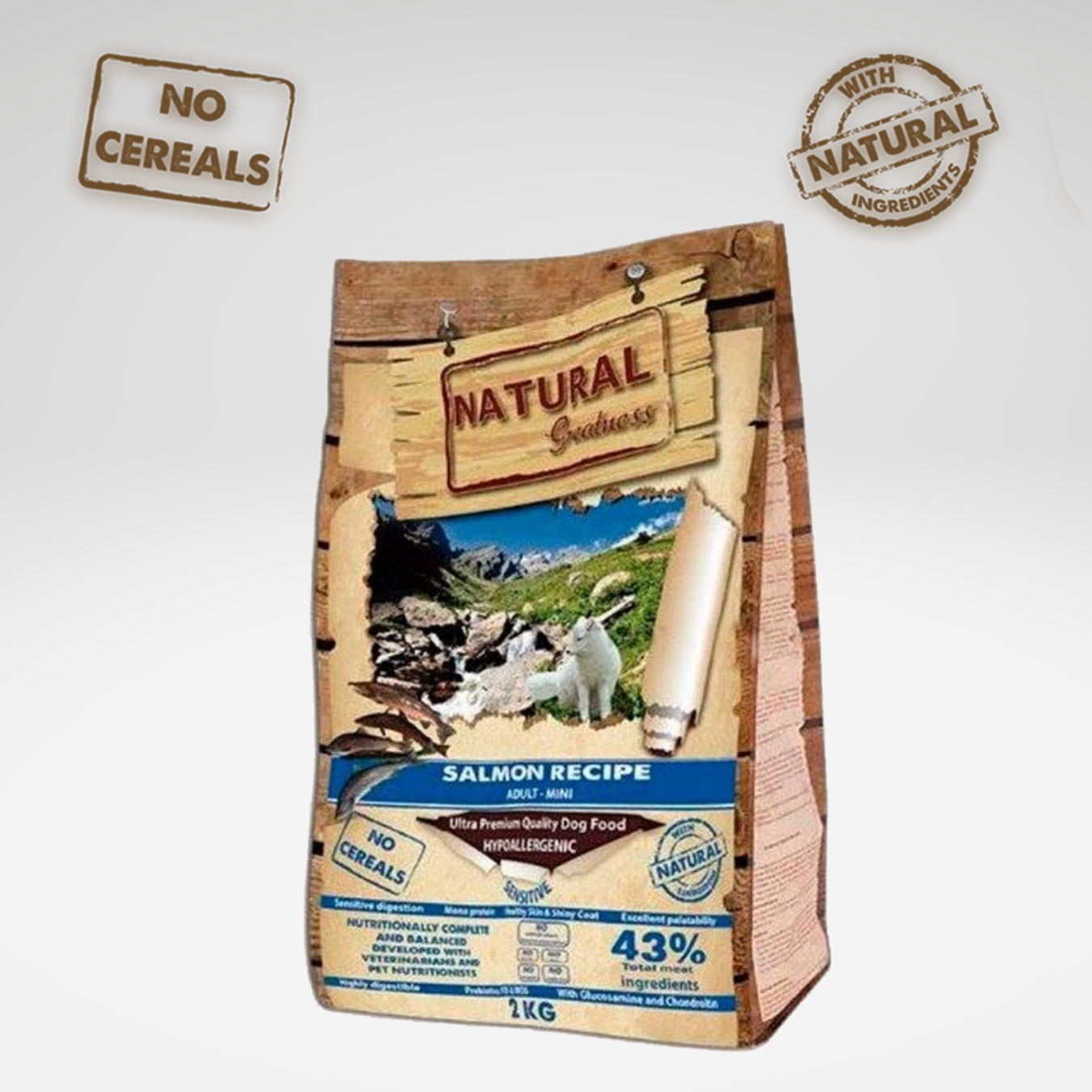 Adulte Mini Chien NG Recette Naturel Saumon Grandeur 2kg