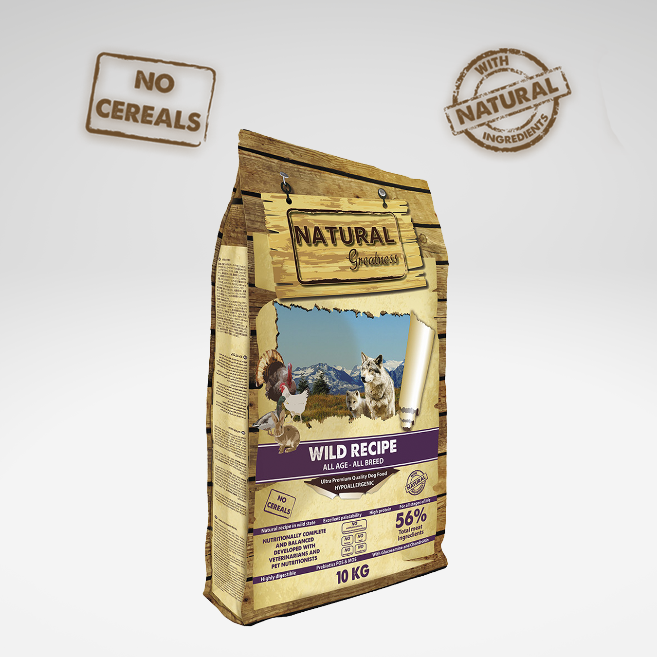 Croquettes NG Wild Recipe 10 kg pour chiens de tous âges et de toutes races