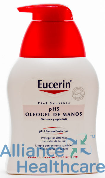 Eucerin PH5 Oleogel Manos 200 ML, limpiador nutritivo