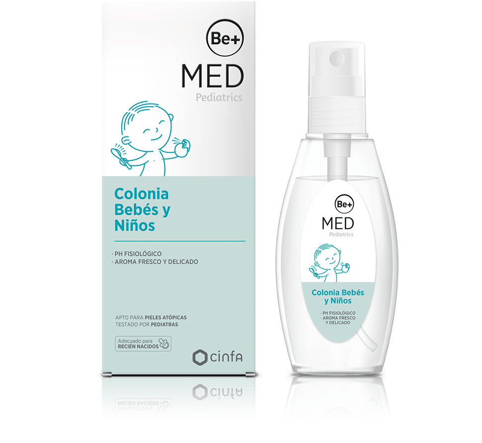 Eau de Cologne Be+ Pédiatrique pour bébés et enfants, sans alcool, 100 ml