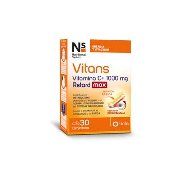 Ns Vitans Vitamine C 1000mg Retard Max 30 comprimés