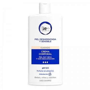 Crème pour le corps Be+ Peaux Déshydratées et Sensibles, idéale pour les peaux très sèches et squameuses, 400 ml