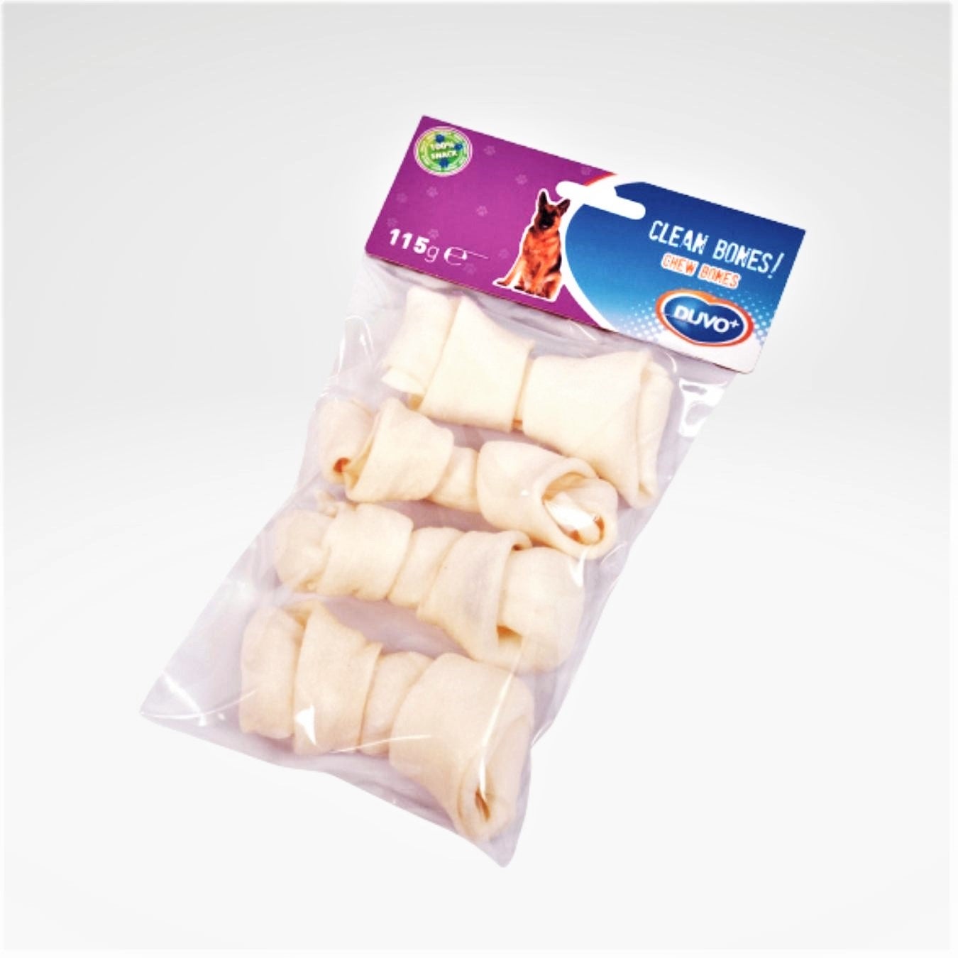 Os en cuir naturel 9 cm (4 unités)