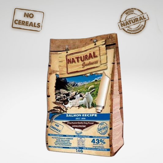 Adulte Mini Chien NG Recette Naturel Saumon Grandeur 2kg