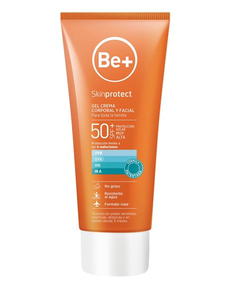 Be+ Gel-crème photoprotecteur pour le corps et le visage SPF 50 200 ml