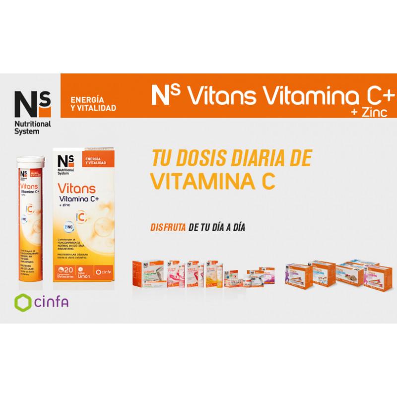 Vitans Vitamine C + Zinc 20 comprimés effervescents