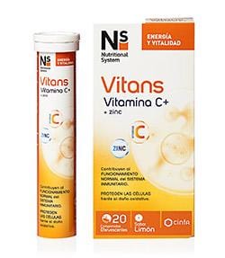 Vitans Vitamine C + Zinc 20 comprimés effervescents